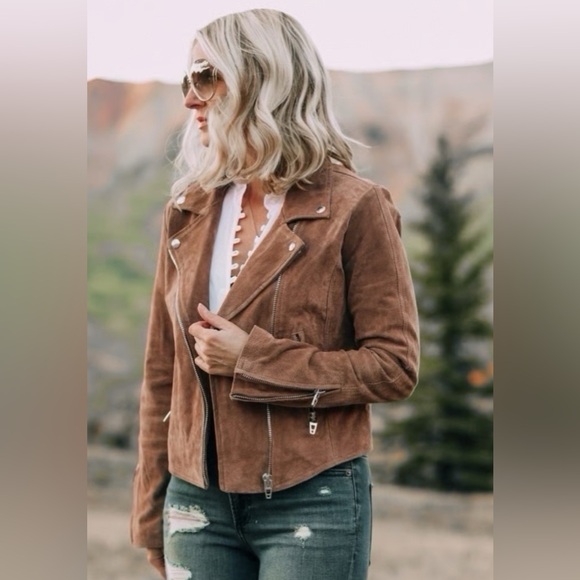 BLANKNYC Suede Moto Jacket - Picture 1 of 4